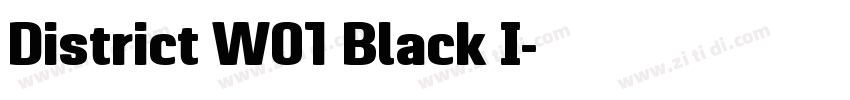 District W01 Black I字体转换